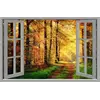 Наклейка інтер'єрна Вікно з видом на ліс 150х98 см (27052212)