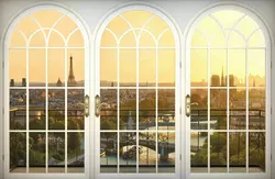Наклейка інтер'єрна Вікно з видом на Париж 150х98 см (27052210)