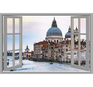 Наклейка інтер'єрна Вікно з видом на місто 150х98 см (2705224)